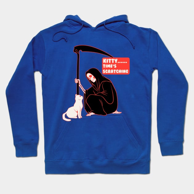 Grim Reaper And Cat Hoodie by Oiyo